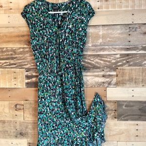 Ladies green and black dress